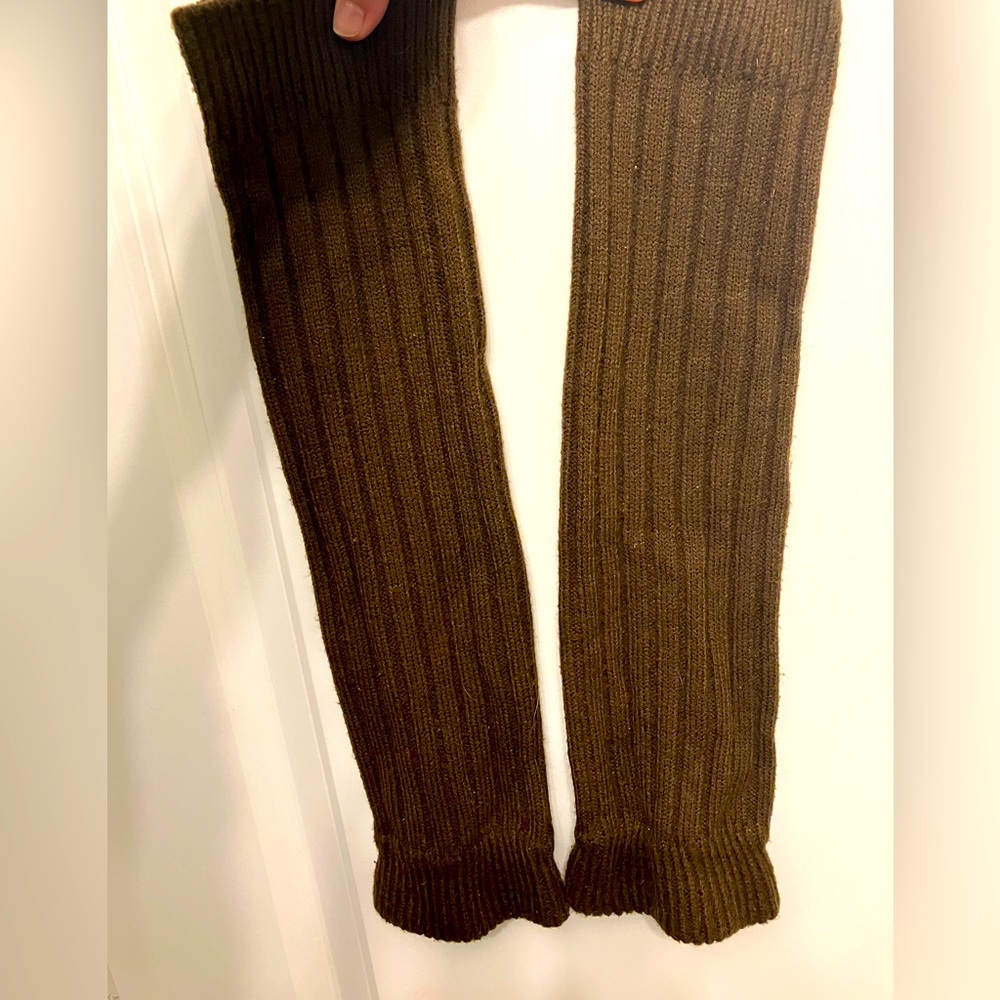 Brown leg warmers